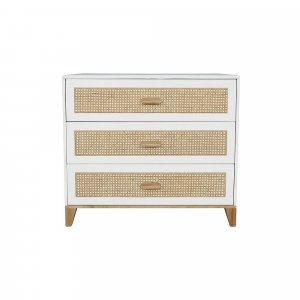 Chambre trio nami neige lit 60x120 cm + commode + armoire Theo