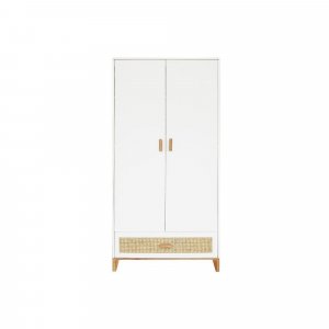Chambre trio nami neige lit 60x120 cm + commode + armoire Theo