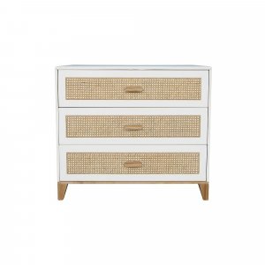 Chambre duo nami neige lit 60x120 cm + commode Theo