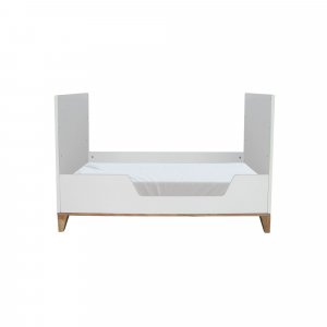 Lit bébé évolutif nami cannage rotin 60x120 cm neige Theo