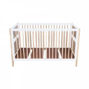 Lit bébé évolutif océania canne de rotin 70 x140 cm neige Theo
