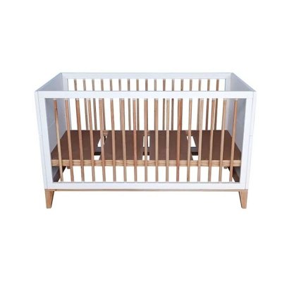 Lit bébé évolutif nami canne de rotin 70 x 140 neige