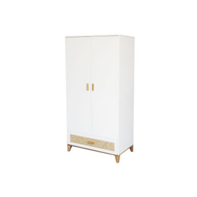 Armoire nami cannage de rotin neige