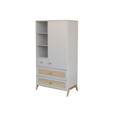 THEO Armoire marélia tressage rotin lune