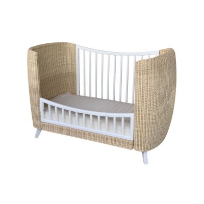 Kit évolutif lit bébé coquillage 60x120 cm neige