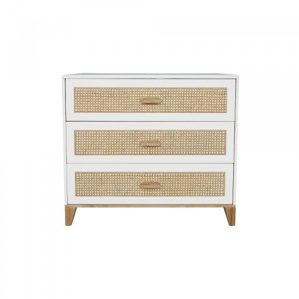 Chambre trio nami neige lit 60x120 cm + commode + armoire Theo