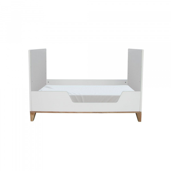 Lit bébé évolutif nami cannage rotin 60x120 cm neige Theo