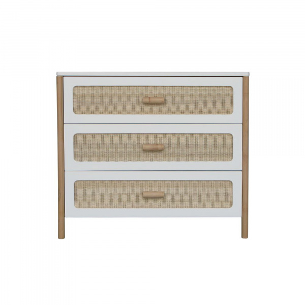 Commode à langer océania cannes de rotin neige Theo