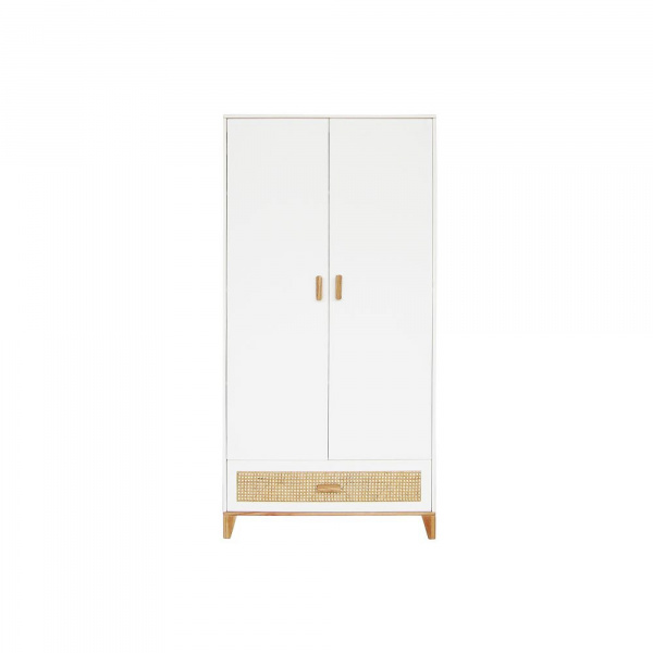 Armoire nami cannage de rotin neige Theo