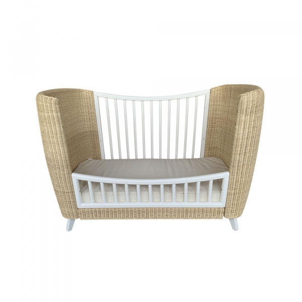 Kit évolutif lit bébé coquillage 70x140 cm neige Theo