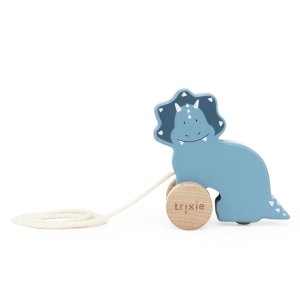 Petit jouet à tirer en bois mr. triceratops Trixie