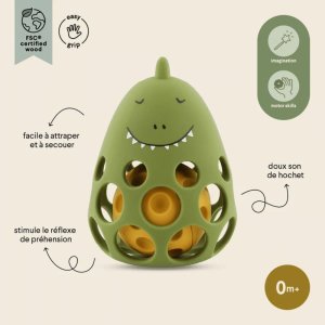 Hochet sensoriel en silicone - mr. dino Trixie