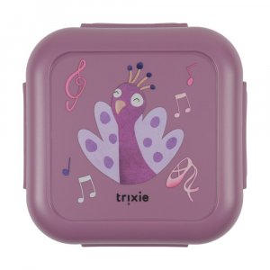 Boîte à goûter avec clips carrée- ballerina mrs. peacock Trixie