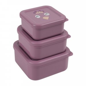 Lot de 3 boîtes à goûter carrées - mrs. peacock Trixie