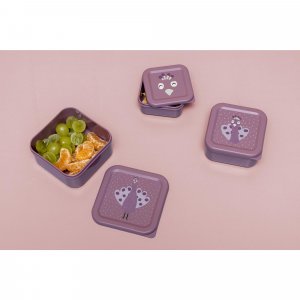 Lot de 3 boîtes à goûter carrées - mrs. peacock Trixie