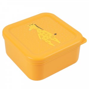 Lot de 3 boîtes à goûter carrées - mr. giraffe Trixie