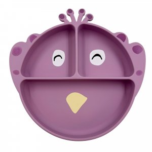 Assiette avec ventouse en silicone et compartiments - mrs. peacock Trixie