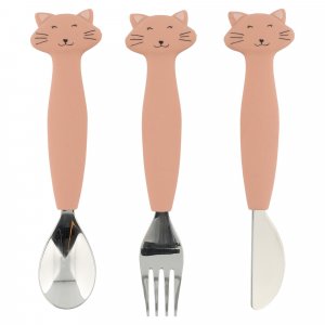 Lot de 3 couverts en silicone mrs. cat Trixie