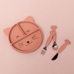 Lot de 3 couverts en silicone mrs. cat Trixie