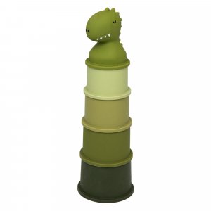 Lot de 5 gobelets empilables de bain - mr. dino Trixie