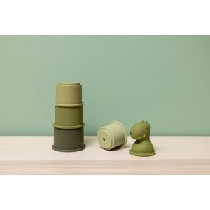 Lot de 5 gobelets empilables de bain - mr. dino Trixie