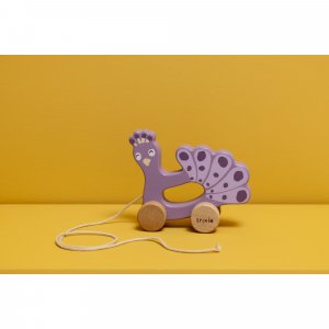 Jouet à tirer en bois mrs. peacock Trixie