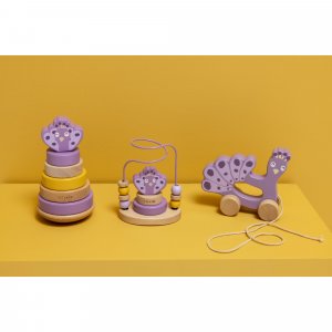 Jouet à tirer en bois mrs. peacock Trixie