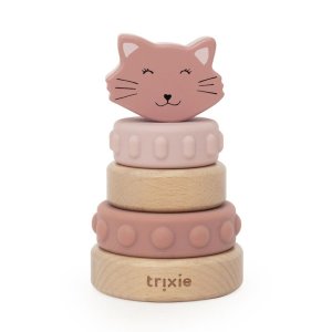 Tour à empiler en bois et silicone mrs. cat Trixie