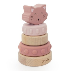 Tour à empiler en bois et silicone mrs. cat Trixie