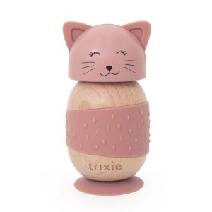 Jouet oscillant en bois et silicone avec ventouse mrs. cat Trixie
