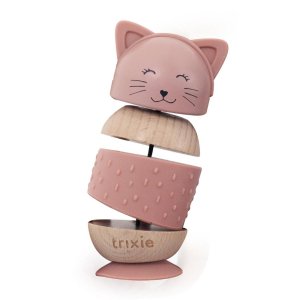 Jouet oscillant en bois et silicone avec ventouse mrs. cat Trixie
