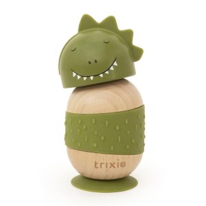 Jouet oscillant en bois et silicone avec ventouse mr. dino Trixie