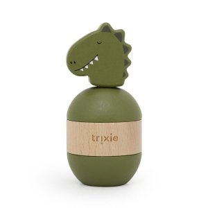 Jouet d'empilage avec hochet en bois - mr. dino Trixie
