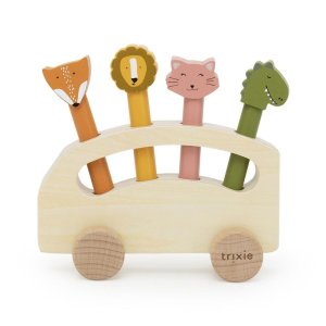Bus en bois avec animaux pop-up Trixie