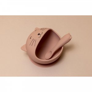 Set premier repas bébé en silicone - mrs. cat Trixie