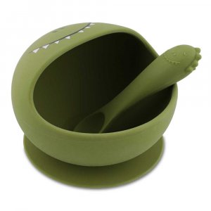 Set premier repas bébé en silicone - mr. dino Trixie