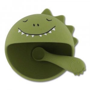 Set premier repas bébé en silicone - mr. dino Trixie