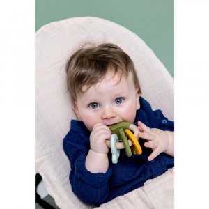 Anneau d'activités en silicone et bois - mr. dino Trixie