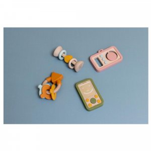 Anneau d'activités en silicone et bois - mr. fox orange Trixie