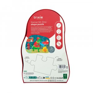 Puzzle enfant à forme - pompier mr. dino - 12 pièces Trixie