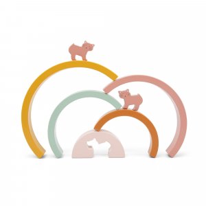 Arc-en-ciel enfant à empiler en bois - mrs. cat Trixie