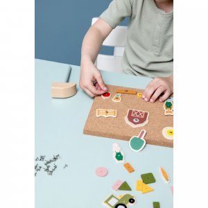 Jeu de clous bébé en bois - ferme multi Trixie