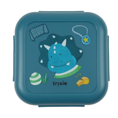 Boîte à goûter avec clips carrée - ballplayer mr. triceratops