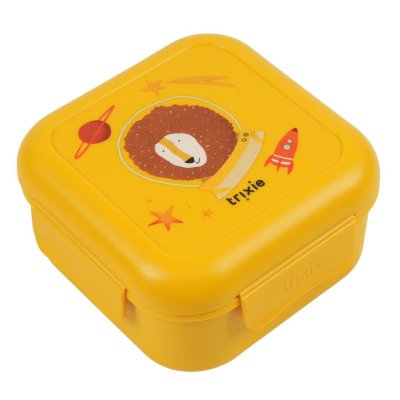 Boîte à goûter avec clips carée - spaceman mr. lion