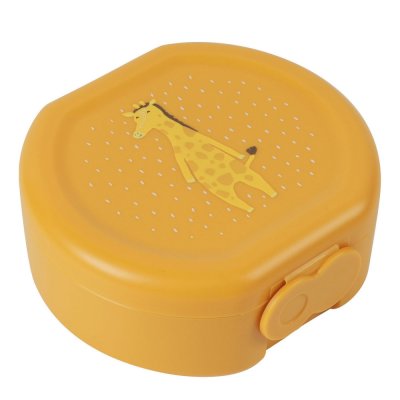 Lot de 2 boîtes à goûter à clip rondes - mr. giraffe