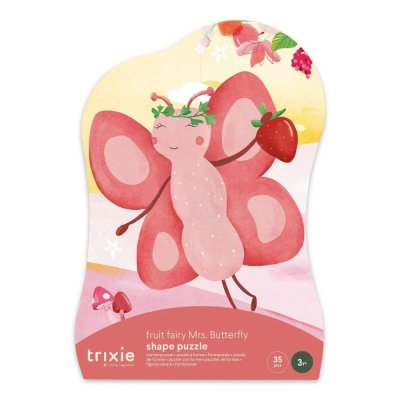 Puzzle à forme fée des fruits mrs. butterfly 35 pièces
