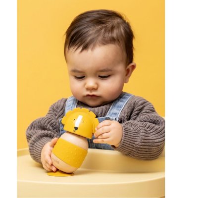 Jouet oscillant en bois et silicone avec ventouse mr. lion
