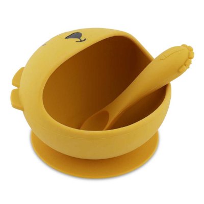Set premier repas bébé en silicone - mr. lion