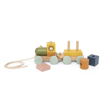 Mini train des animaux en bois