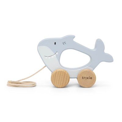 Jouet bébé à tirer en bois - mr. shark